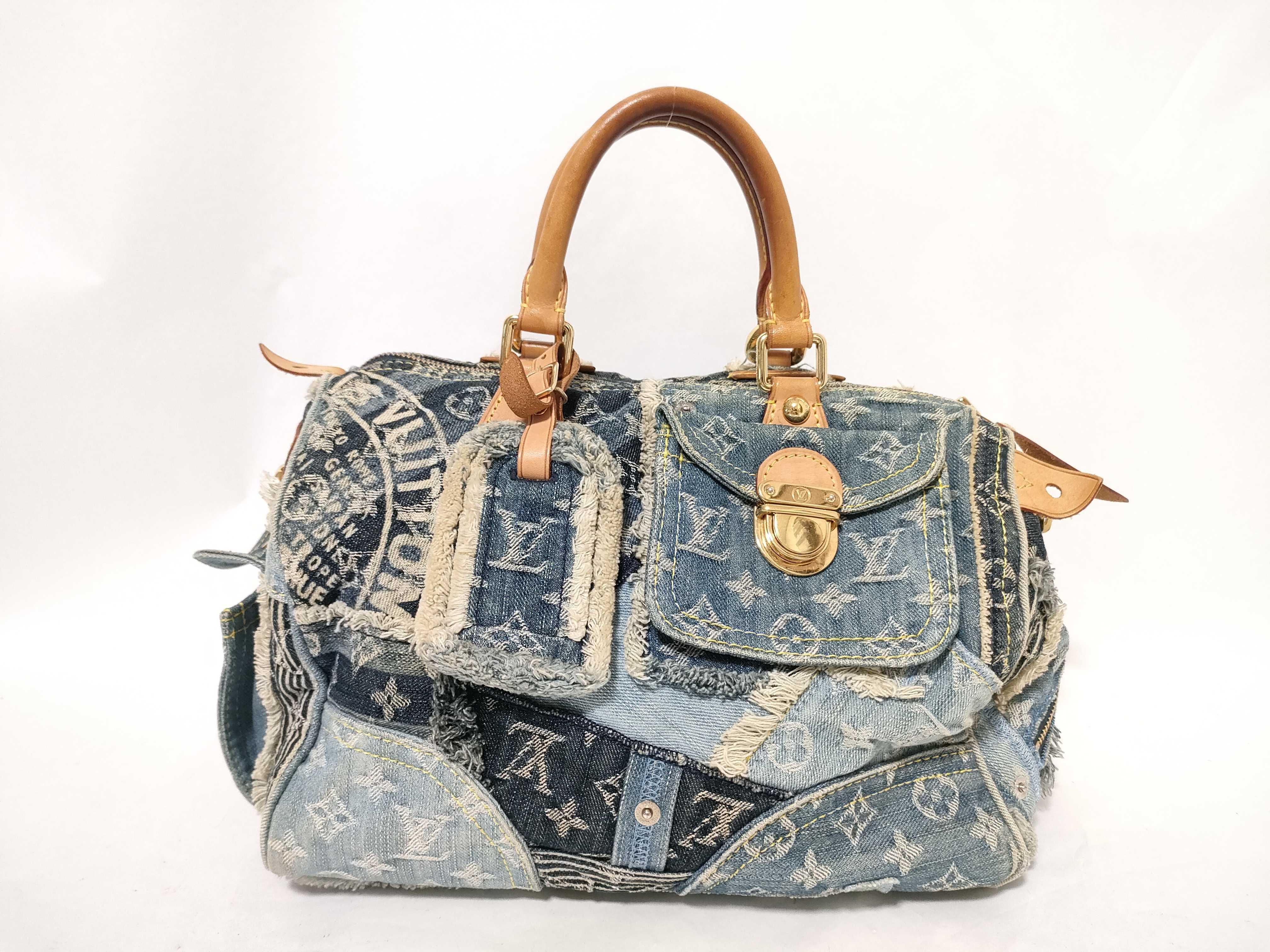 Speedy 30 Monogram Denim Patchwork